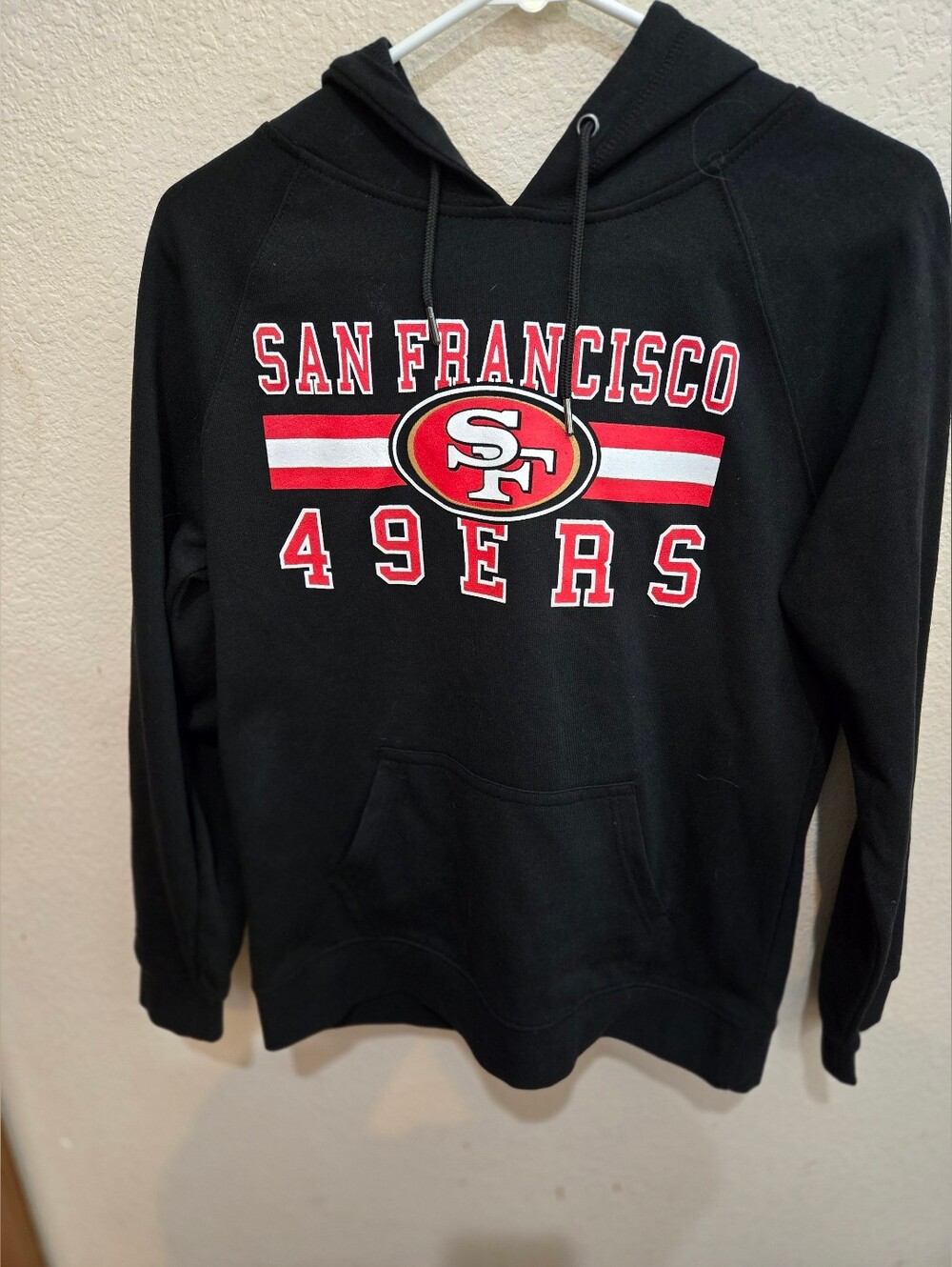 San Francisco 49ers Black Pullover Hoodie  Kids Small